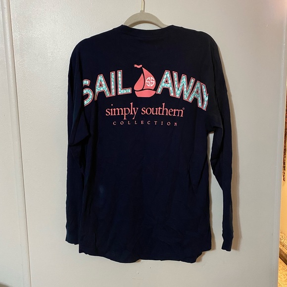 Navy Blue Simply Southern Shirt - Picture 2 of 7